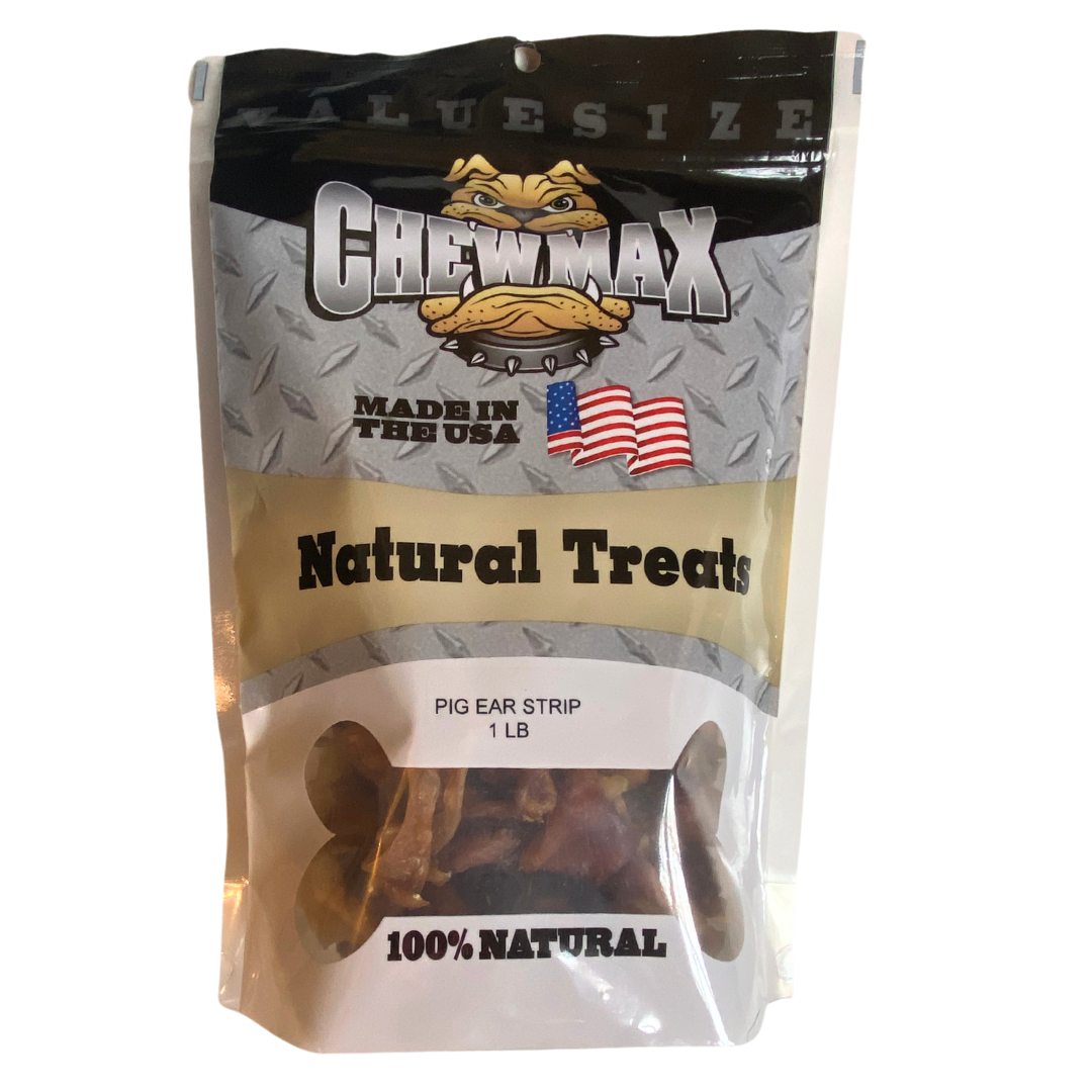 1 LB Pig Ear Strips Bag