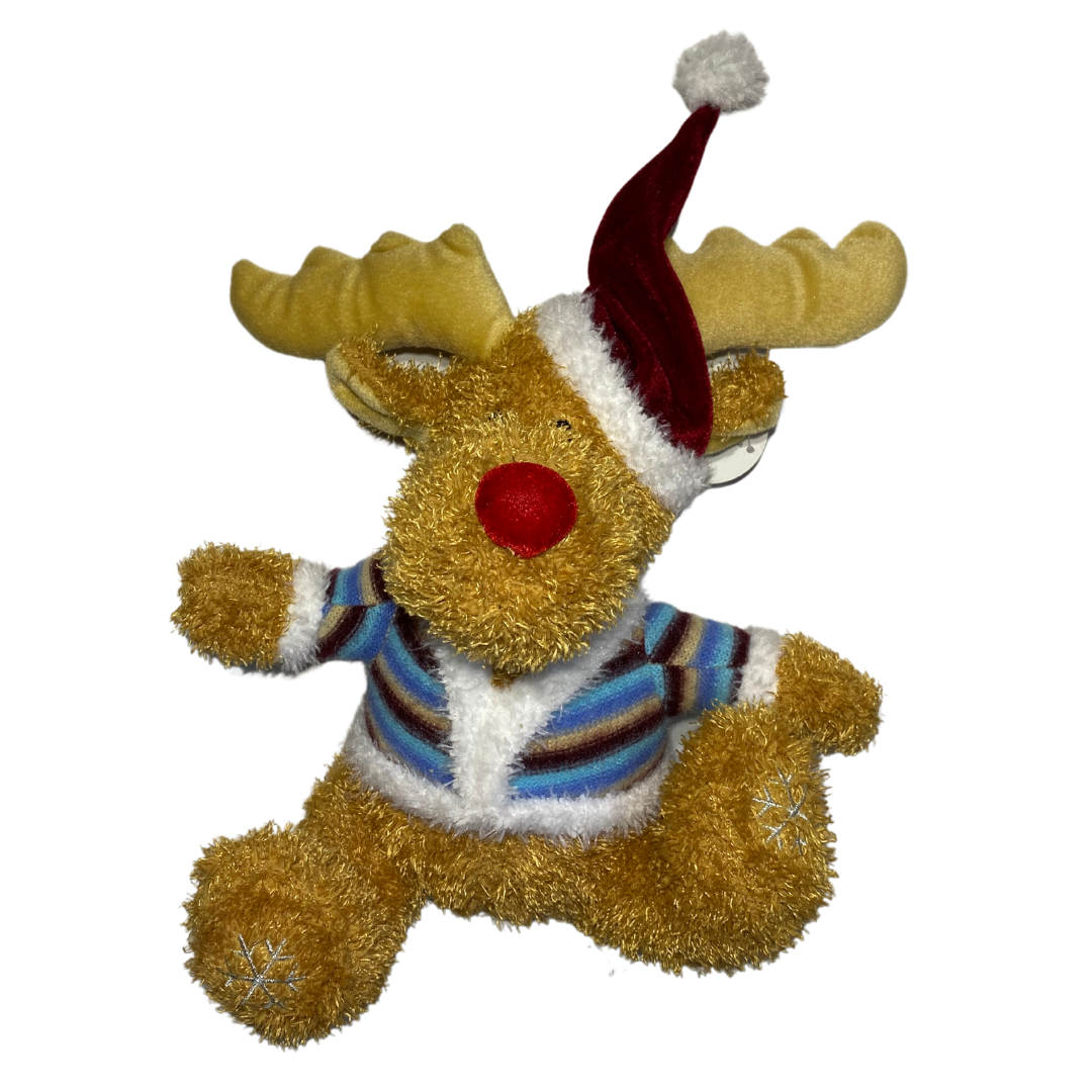 Santa Moose Plush Toy